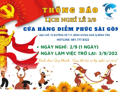 Diễm Phúc Sài Gòn | [THÔNG BÁO NGHỈ LỄ QUỐC KHÁNH 2/9/2023]