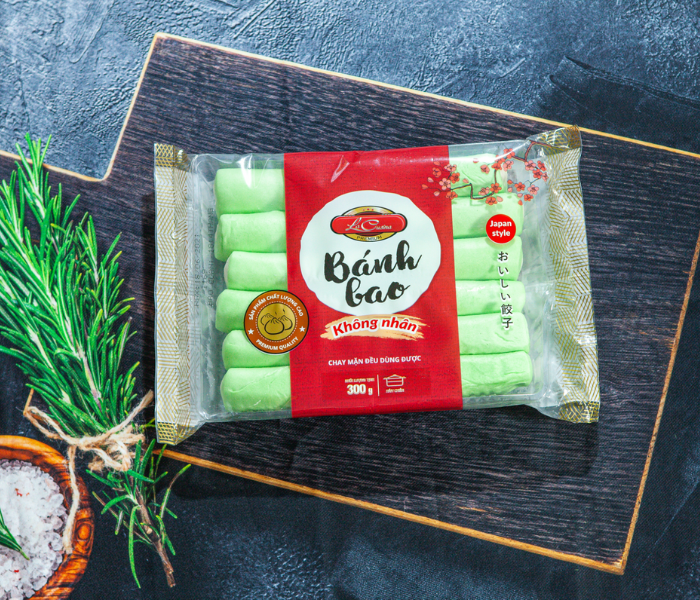 Món ngon từ bánh bao cuộn xanh dài